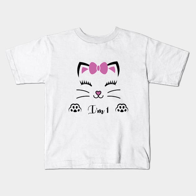 Im1. Kitty. Cat. Kids T-Shirt by designgoodstore_2